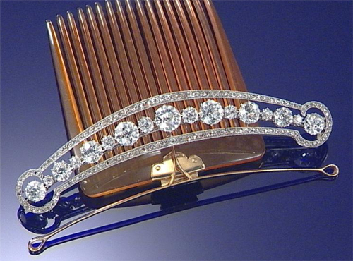 pearl and diamond hair comb